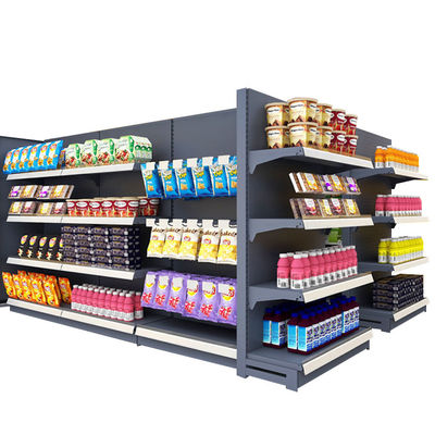 주문 OEM / ODM 금속 슈퍼마켓 선반  gondol 디스플레이 선반 소매 제품 가게 슈퍼마켓 online manufacture