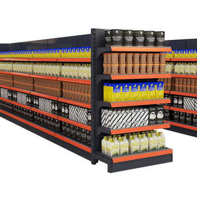 주문 4면 금속 디스플레이 랙 선반 슈퍼마켓 광고 곤돌라 선반 online manufacture