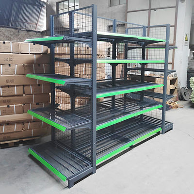 주문 안정적인 슈퍼마켓 디스플레이 셸프 로드 용량 30-80KG/층 및 냉 laminated 강철 online manufacture