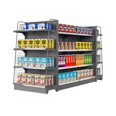 주문 5-Shelf Metal Gondola Display Rack for Supermarkets 80kg Capacity online manufacture