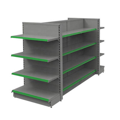 주문 Metallic Supermarket Gondola Shelving 5-Shelf Retail Display Rack online manufacture