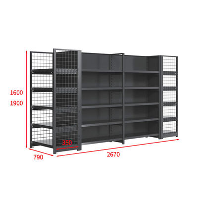 주문 Single-Sided Supermarket Shelf 5-Tier Galvanized Metal Retail Display online manufacture