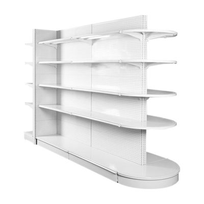 주문 Metallic Supermarket Shelving 5-Shelf Light Duty Gondola Display online manufacture