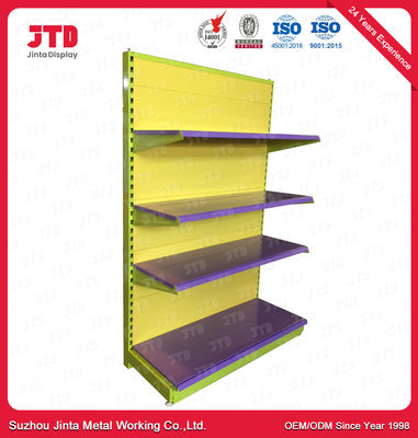 주문 1.8m 0.9m 소매점 진열대 100kgs 검정과 황색 저장 선반 online manufacture