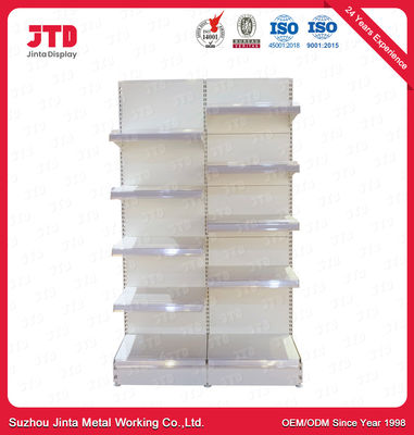 주문 3FT 6FT 슈퍼마켓 전시 선반설치 80kgs 5 Tier 백색 선반 online manufacture