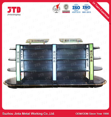 주문 1200mm 슈퍼마켓 디스플레이 선반용 강철 Q195 3면 선반 online manufacture