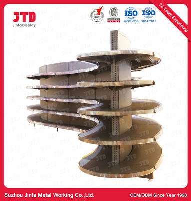 주문 ISO9001 반원 서 있는 선반을 선반에 놓는 300mm 두 배 편들어진 곤돌라 슈퍼마켓 online manufacture