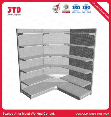 주문 OEM 회색 L 모양의 코너 선반 82in 6 계층 코너 선반 online manufacture