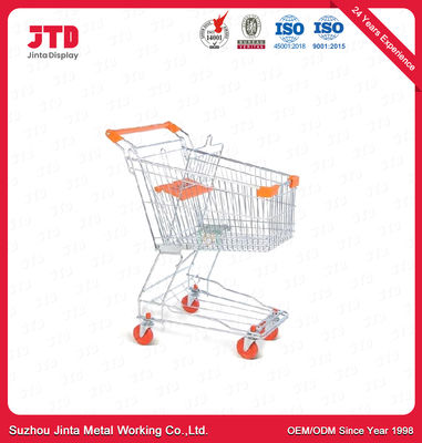 주문 60L 금속 쇼핑 트롤리 4in PVC 4륜 트롤리 카트 online manufacture