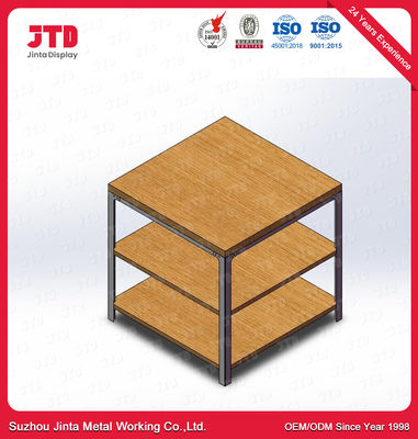 주문 150kgs 금속 목재 선반 유닛 MDF 3 계층 디스플레이 랙 online manufacture
