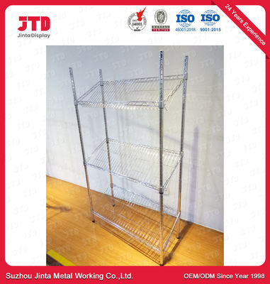 주문 1200mm 450mm 철사 전시 선반설치 ODM 4개의 층 스테인리스 선반 online manufacture
