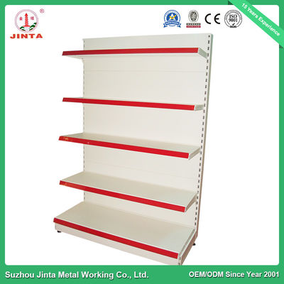 주문 곤돌라 SGS를 위해 완만하게 경사지는 파우더 코팅된 마무리 슈퍼마켓 디스플레이 online manufacture