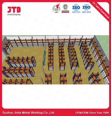 1.2m 2.5m 창고 금속 선반 3000kgs 슈퍼마켓 선반
