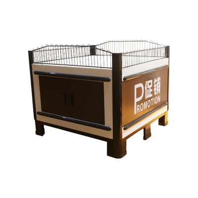 브라운 선전용 진열대 세륨 슈퍼마켓 나무로 되는 진열대
