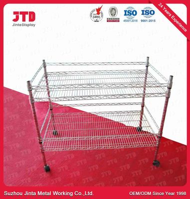 1000kgs 2개의 층 접시 선반을 선반에 놓는 1000mm 철사 전시